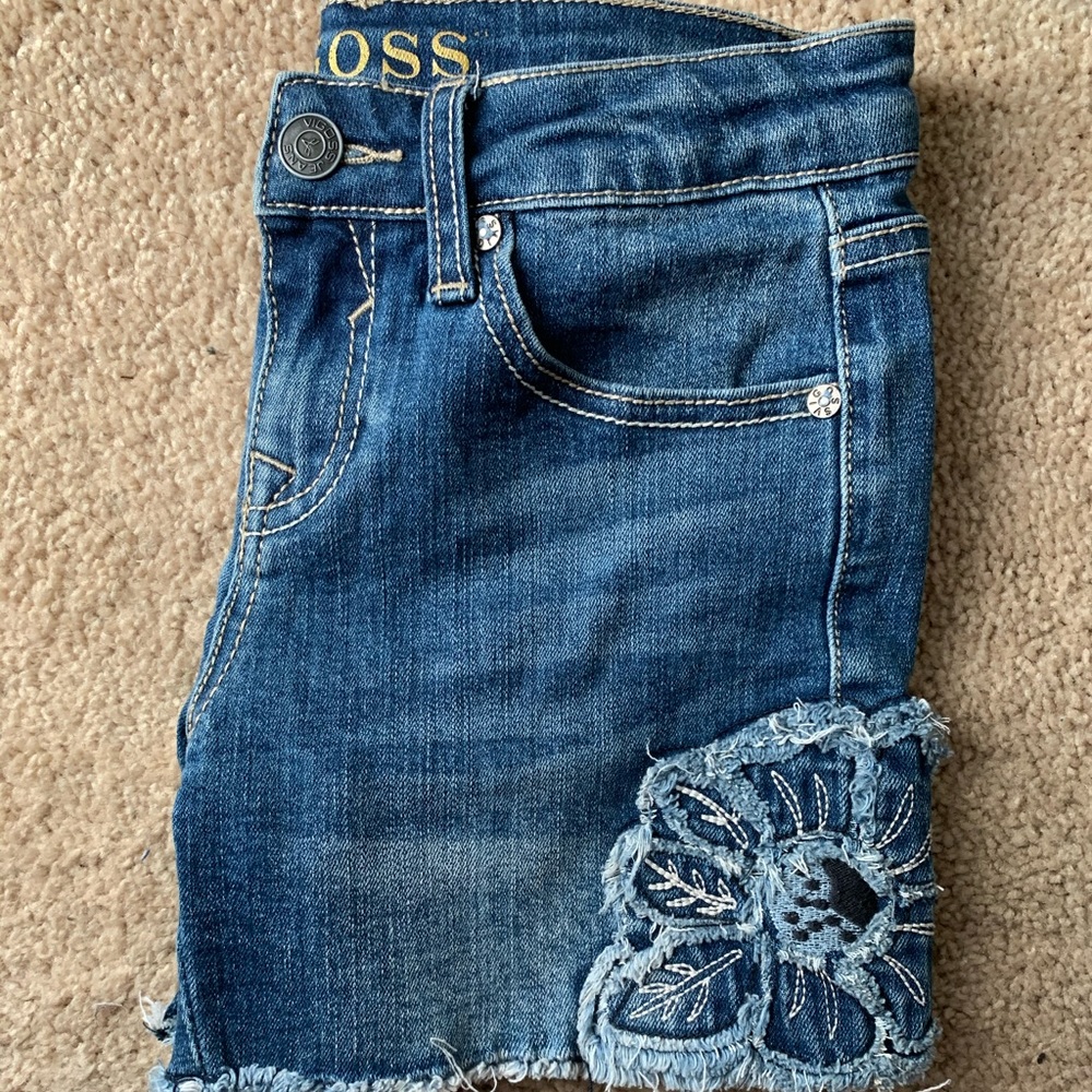 blue jean shorts